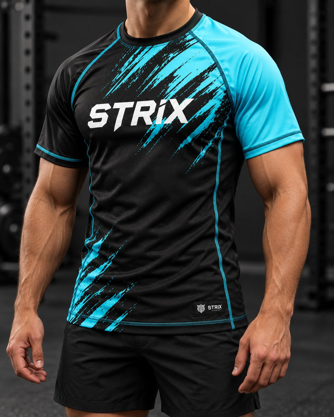 Strix Tiffany Black Rash Guard - faceless model view