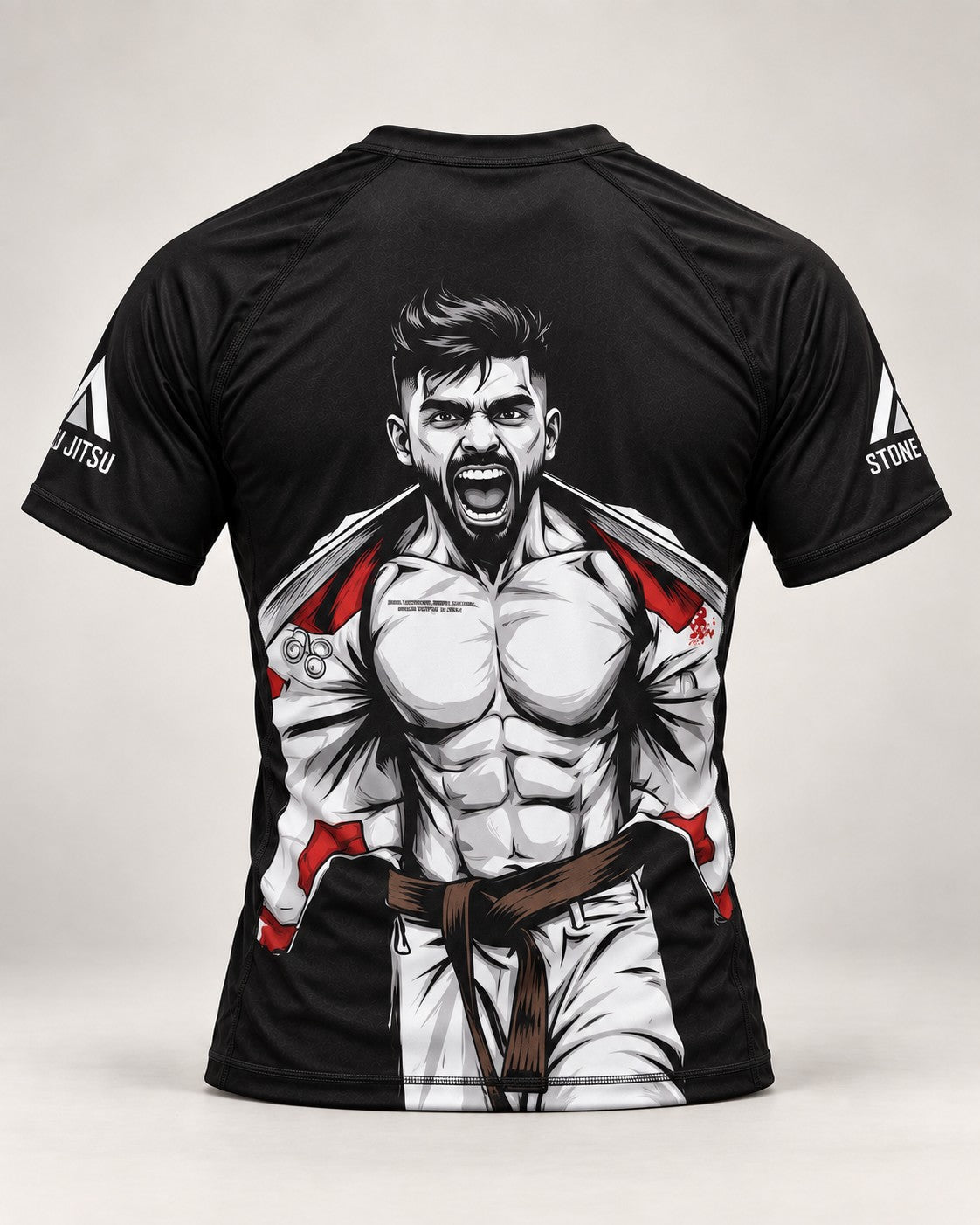 AQeel STONE rash guard - back view