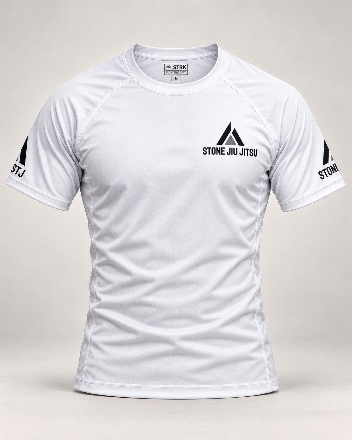 AQeel white short sleeve - front view