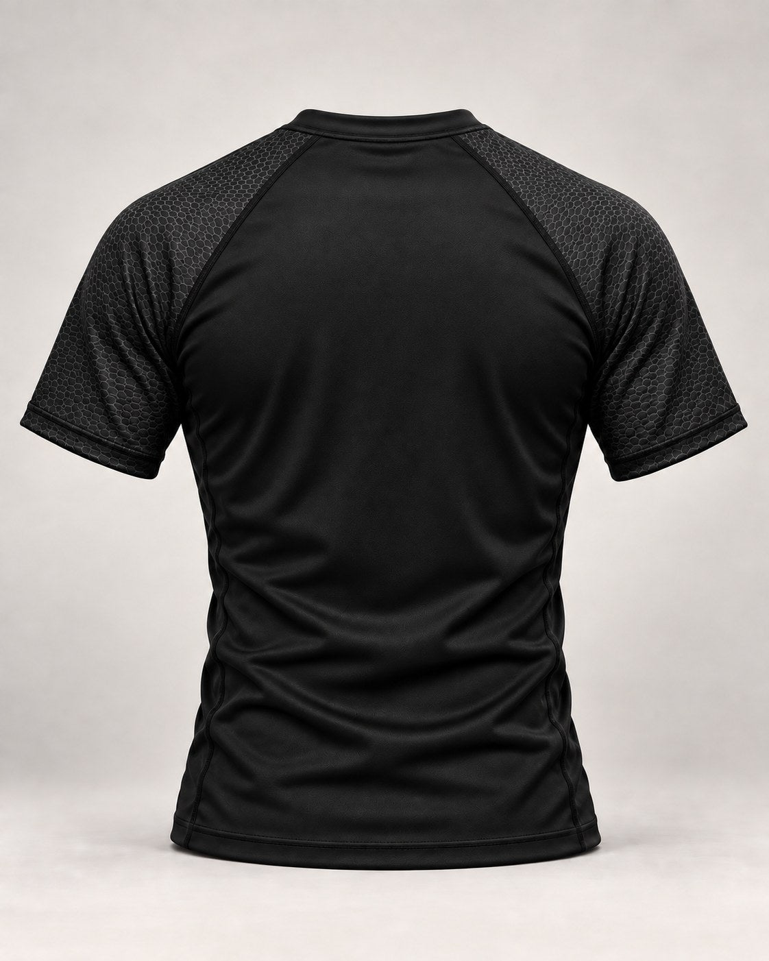 Black carbon short sleeve - back view