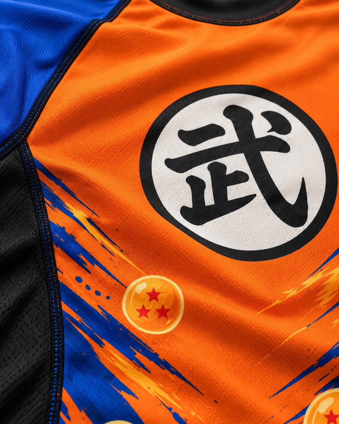 Little Samurai Kids Rash Guard - fabric and seam detail
