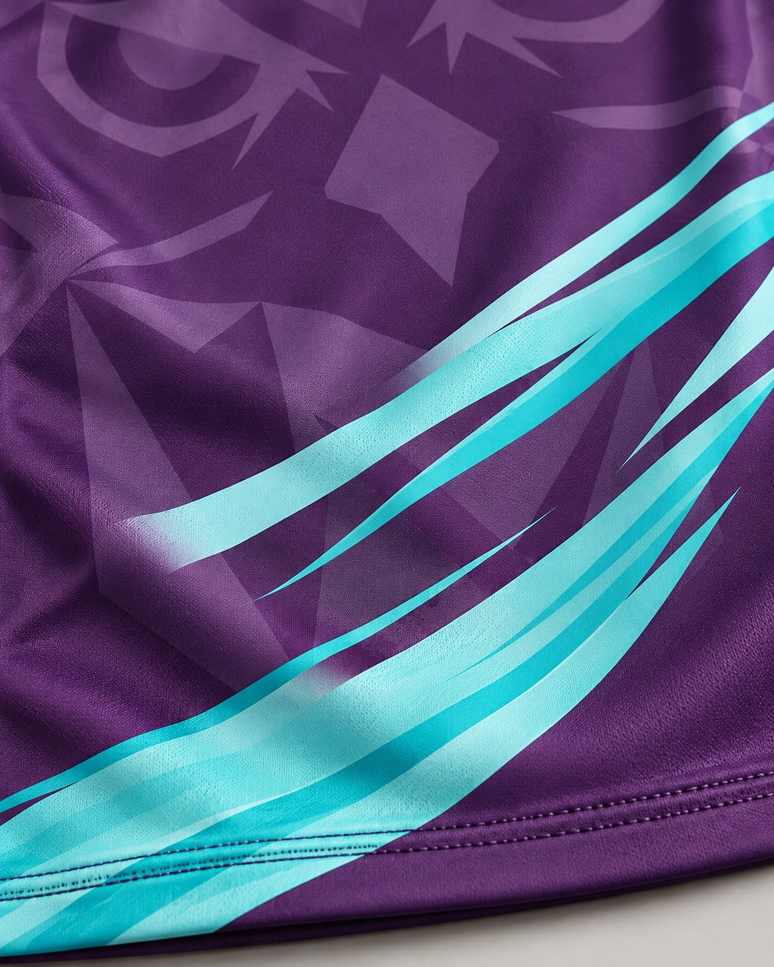 STRIX Purple Tiffany Short Sleeve - fabric and seam detail