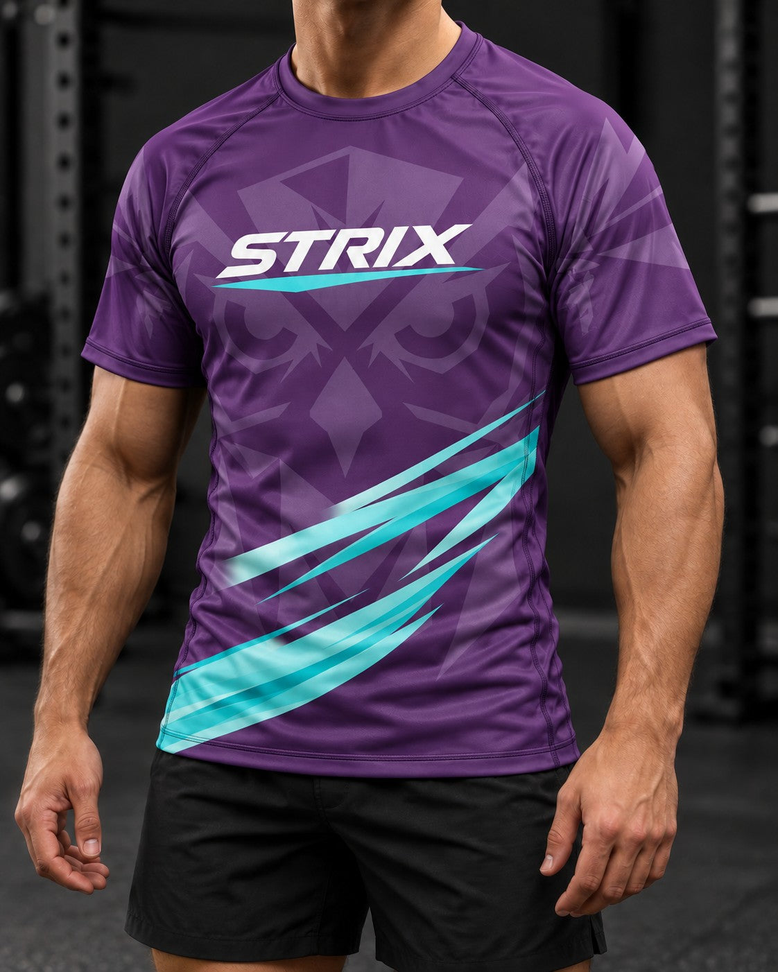 STRIX Purple Tiffany Short Sleeve - faceless model view