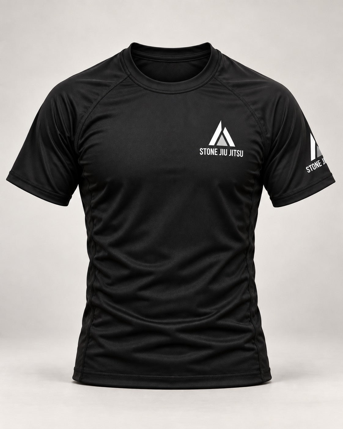 STONE Black Short Sleeve - front view