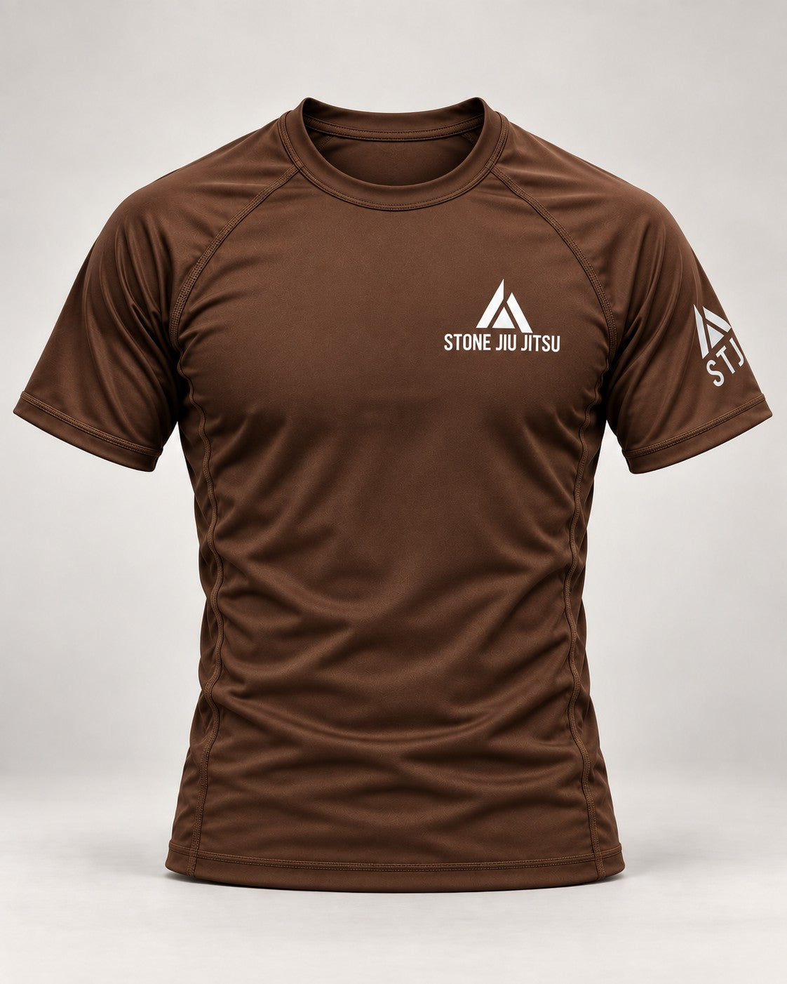 Stone Brown Rash Guard - front view