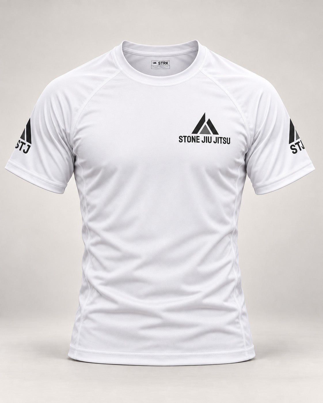 STONE white rash guard - front view